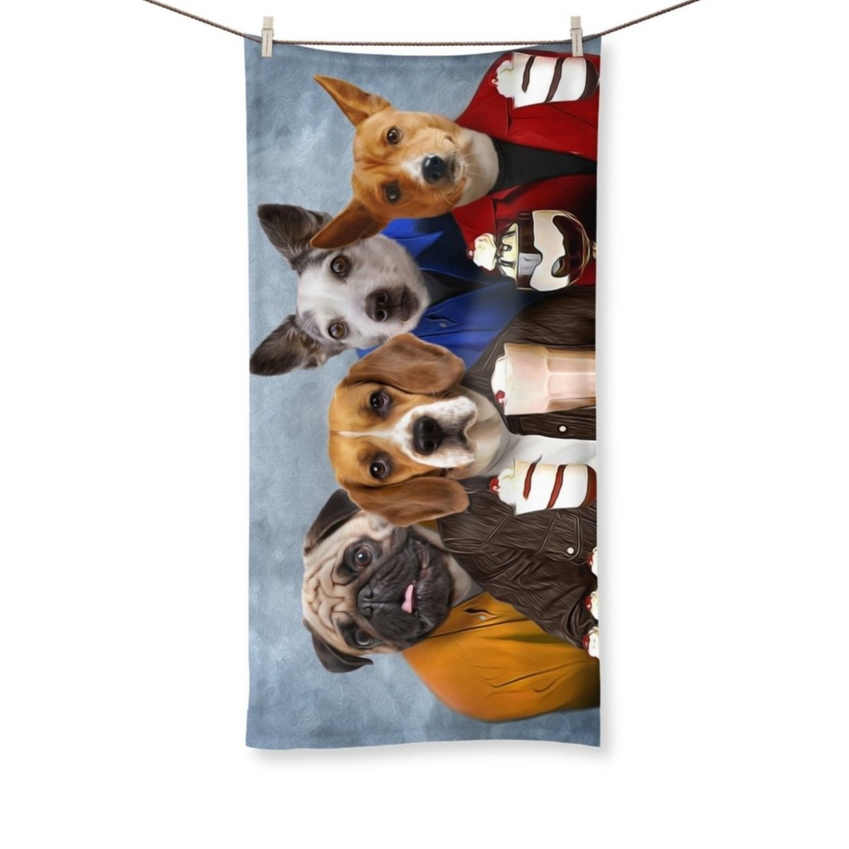4 Furends: Custom Pet Towel - Paw & Glory, portrait pets, painting of pet, paw print medals, pet picture frames, dog and cat portraits, pet portrait art,