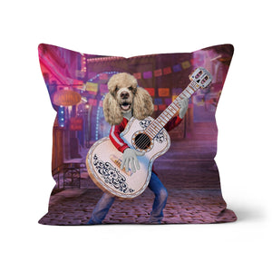 The Miguel (Coco Inspired), Paw & Glory, pawandglory, dog personalized pillow, customized throw pillows, custom pet pillows, the pet pillow, pet pillow photo, portrait pillow, Pet Portrait cushion,