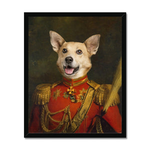 The Duke: Custom Pet Framed Print - Paw & Glory, paw and glory, dog portrait background colors, hogwarts dog houses, digital pet paintings, draw your pet portrait, pet portrait admiral, best dog artists, pet portraits