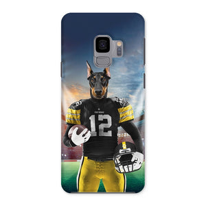 Muttsburgh Steeler Paw & Glory, paw and glory, personalised dog phone case uk, puppy phone case, pet art phone case, pet portrait phone case, pet phone case, iphone 11 case dogs, Pet Portrait phone case