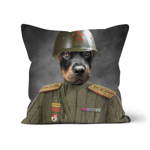 The World War Soldier: Custom Pet Pillow - Paw and Glory - dog pillows personalized, pet face pillows, dog photo on pillow, pillow with pet picture, dog on pillow, pet pillow, pillows of your dog