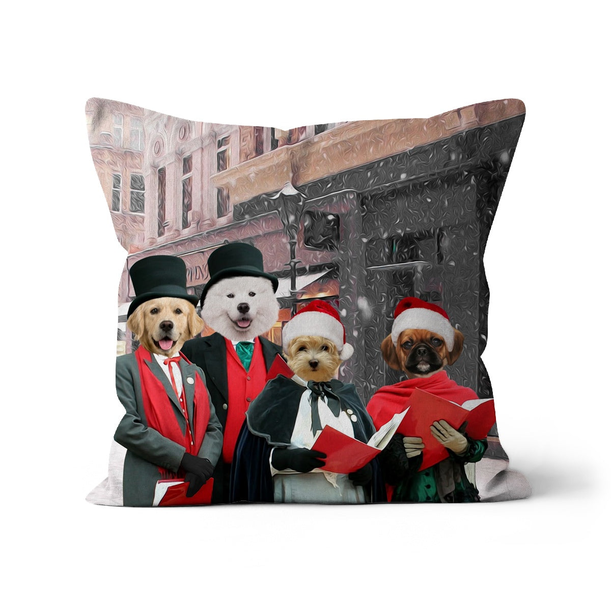 Merry Melodies Choir: Paw & Glory, pawandglory, dog personalized pillow, customized throw pillows, custom pet pillows, the pet pillow, pet pillow photo, portrait pillow, Pet Portrait cushion,