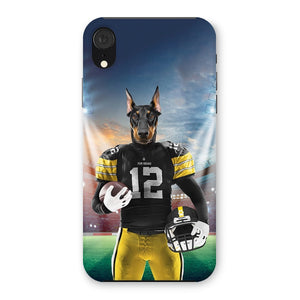 Muttsburgh Steeler Paw & Glory, paw and glory, personalized puppy phone case, puppy phone case, pet portrait phone case uk, personalized pet phone case, custom pet phone case, pet phone case, Pet Portraits phone case