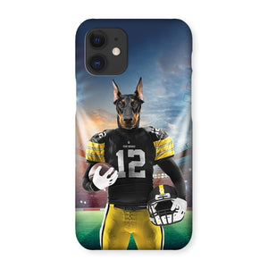 Muttsburgh Steeler Paw & Glory, paw and glory, personalised puppy phone case, personalised cat phone case, pet portrait phone case uk, pet phone case, puppy phone case, personalised pet phone case, Pet Portrait phone case