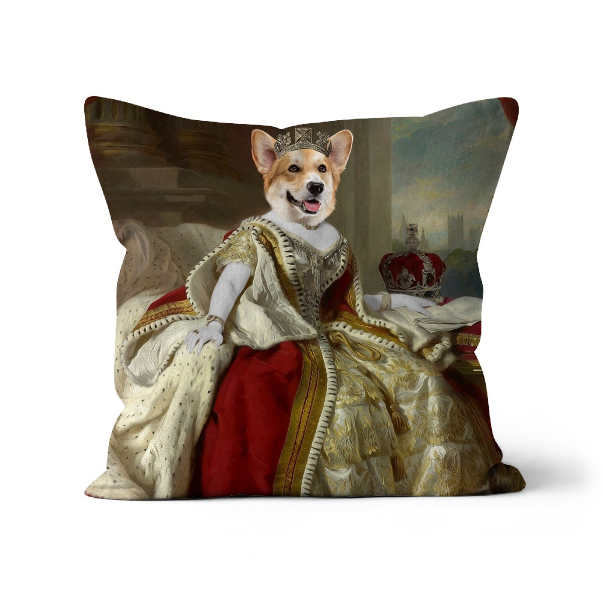 The Queen: Custom Pet Pillow: Paw & Glory,pawandglory,custom pillow of your pet, print pet on pillow, personalised cat pillow, dog shaped pillows, custom pillow of pet