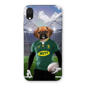 South Africa Rugby Team: Paw & Glory, pawandglory, Pet Portraits phone case, iphone 11 case dogs, personalized dog phone case, personalised pet phone case, personalized puppy phone case, dog portrait phone case, custom dog phone case