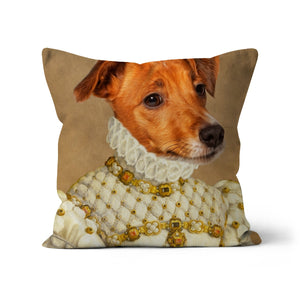 The Princess: Custom Pet Throw Pillow - Paw & Glory - #pet portraits# - #dog portraits# - #pet portraits uk#paw & glory, custom pet portrait pillow,personalised dog pillows, dog photo on pillow, pillow with dogs face, dog pillow cases, pillow custom, pet custom pillow