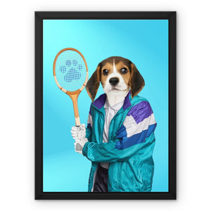 80s Tennis Champ: Custom Pet Canvas, pet photo studio, pet portrait painters, portrait pet, paintings dogs, dogs portraits, pet painting from photograph,