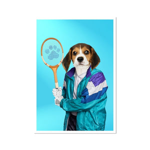 80s Tennis Champ: Custom Pet Portrait - Paw & Glory, pawandglory, louvenir pet portrait, animal portrait pictures, pet portraits leeds, dog portraits admiral, pet portraits usa, pet portraits
