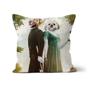 Kate & Anthony (Bridgerton Inspired): Custom Pet Cushion, Paw & Glory, paw and glory, dog memory pillow, pillow with pet picture, dog on pillow, dog memory pillow, pet pillow