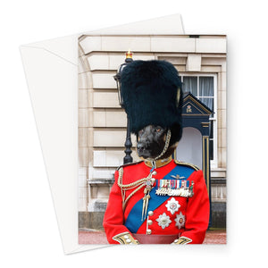 The Queens Guard: Custom Pet Greeting Card, Paw & Glory, paw and glory, Paw & Glory, paw and glory,  painting pets, pet portraits in oils, dog portrait painting, Pet portraits, custom pet paintings