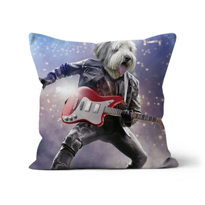 The Rock Star: Custom Pet Pillow, Paw & Glory,paw and glory, fancy dog picture pet photo portraits custom pet photos dog face portrait dog admiral portrait pet painting canvas