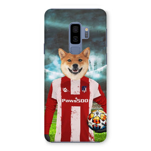 Pawtheletico Madrid Football Club Paw & Glory, paw and glory, personalised puppy phone case, personalised cat phone case, pet portrait phone case uk, pet phone case, puppy phone case, personalised pet phone case, Pet Portrait phone case