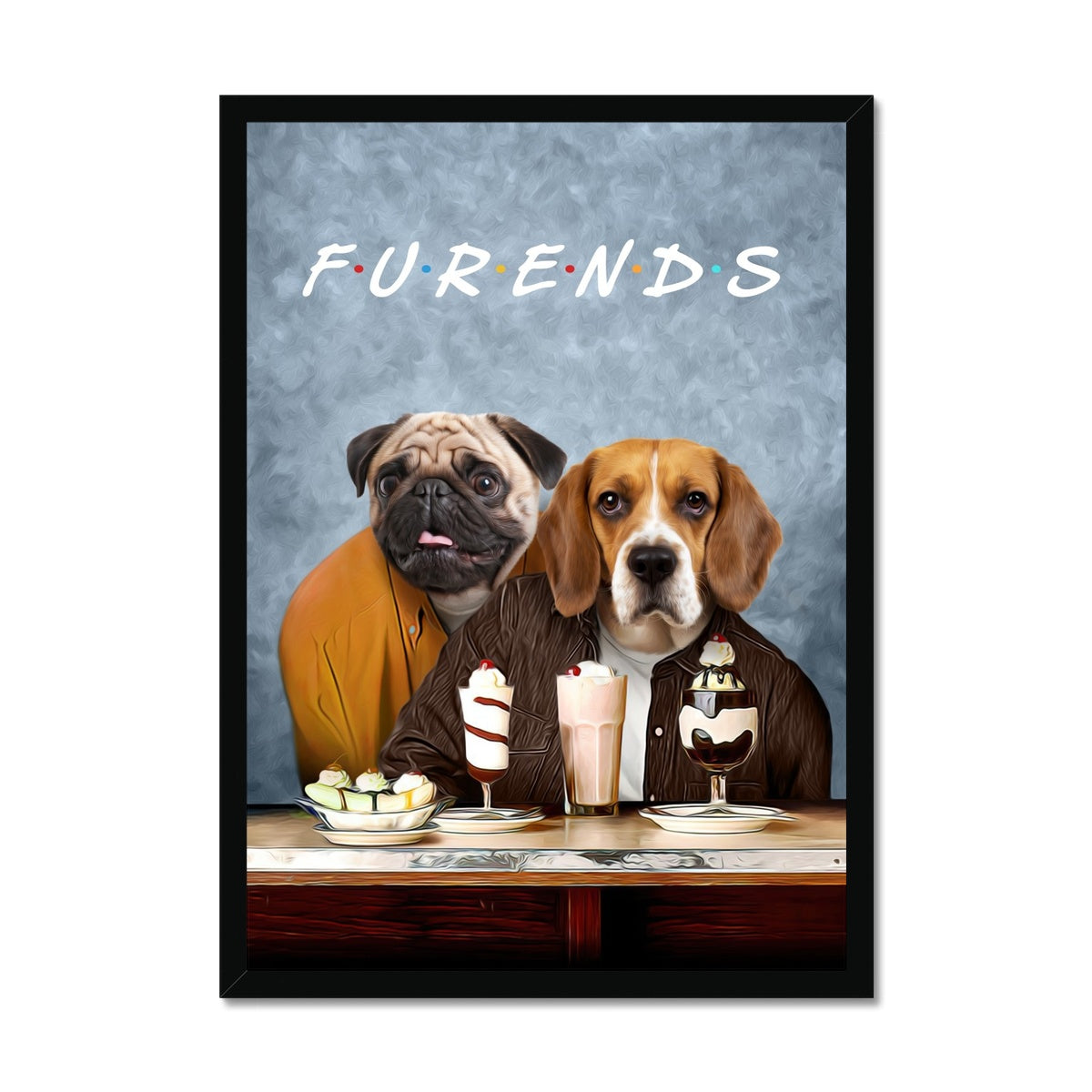 Two Furends: Custom Pet Portrait - Paw & Glory - #pet portraits# - #dog portraits# - #pet portraits uk#Paw & Glory, paw and glory, paintings of pets from photos, dog portrait painting, my pet painting, pet portrait singapore, pet portrait admiral, nasa dog portrait, pet portrait
