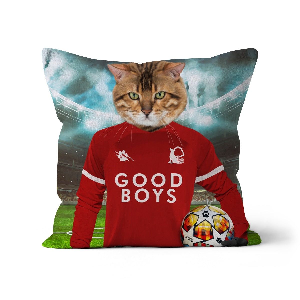 Nottingham Furrest Football Club Paw & Glory, paw and glory, dog personalized pillow, pillows with dogs picture, throw pillow personalized, my pet pillow, pet picture on pillow, pillow of your dog, Pet Portrait cushion