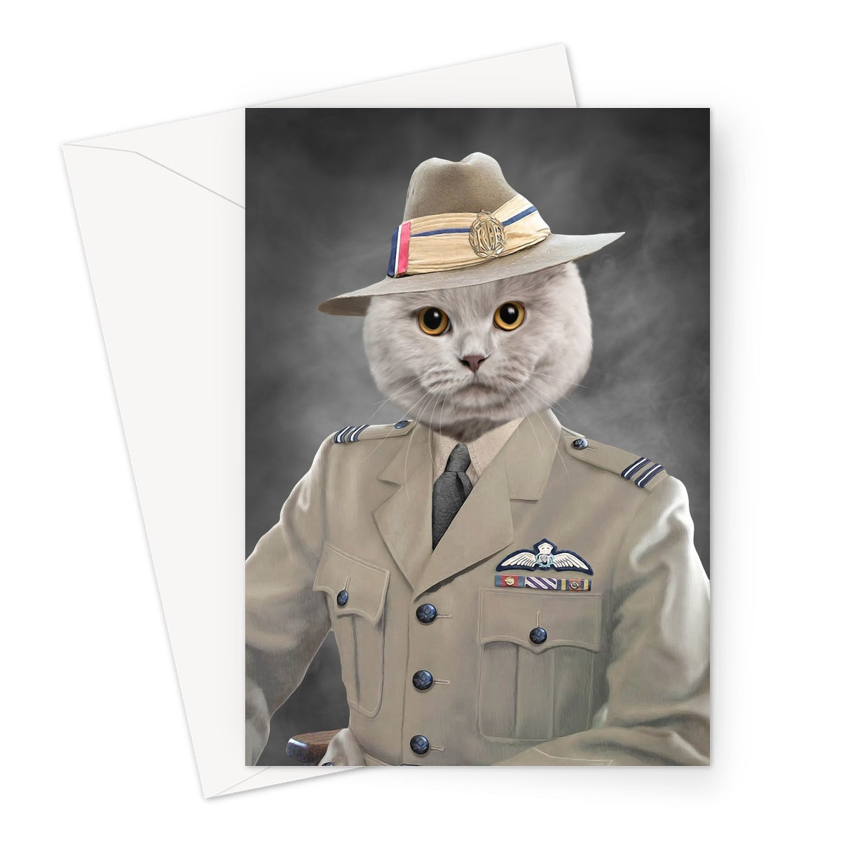 The Brigadier: Custom Pet Greeting Card
