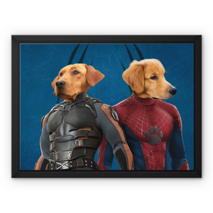 Wolverine & Spider Paw, Paw & Glory, pawandglory, for pet portraits, dog portraits colorful, dog portrait images, paintings of pets from photos, the admiral dog portrait, the general portrait, pet portraits
