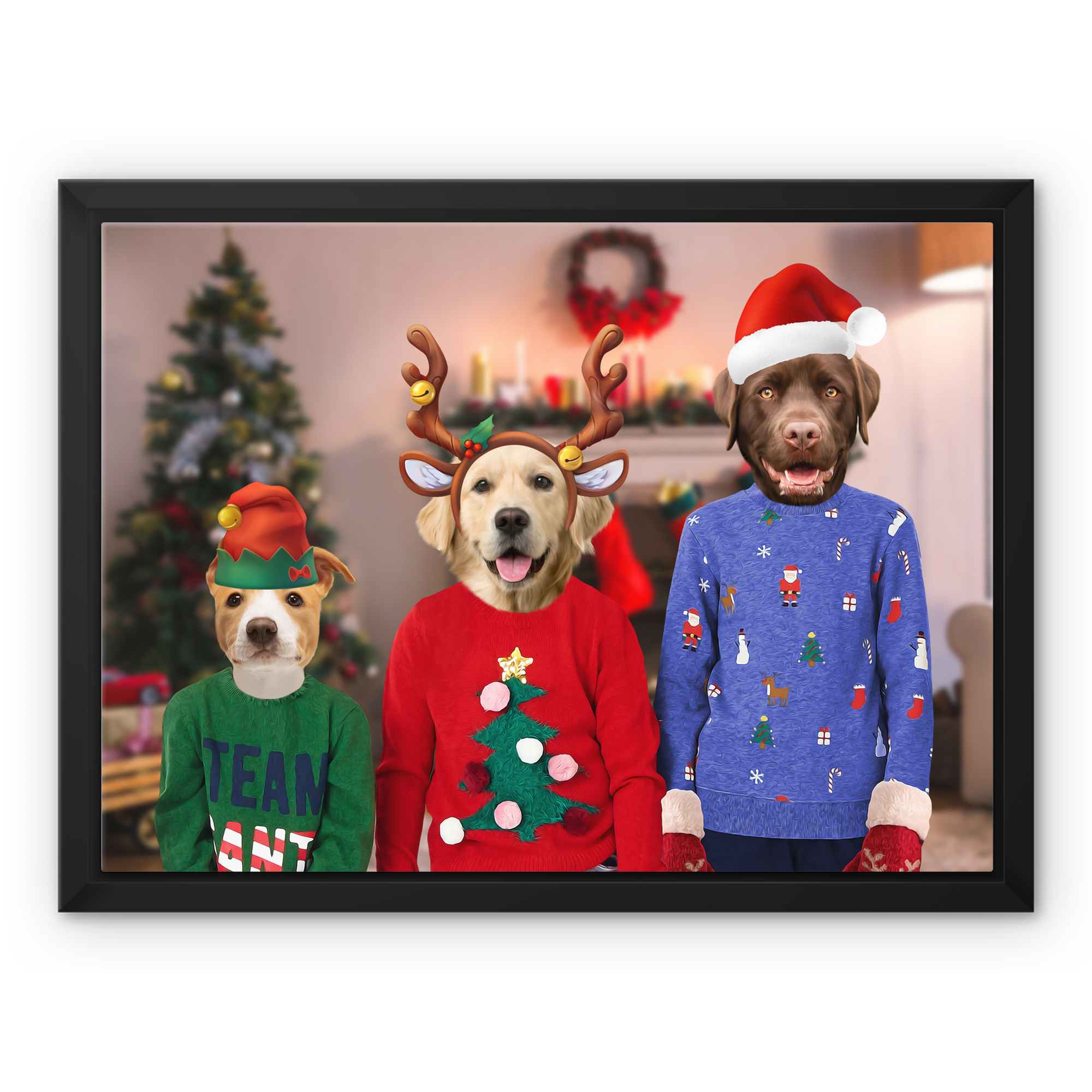 The Kids Christmas: Custom Pet Canvas