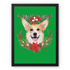 Christmas Wreath: Minimalist Custom Pet Canvas