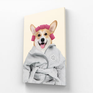 Spa Day: Custom Pet Canvas - Paw & Glory - #pet portraits# - #dog portraits# - #pet portraits uk# - #pawandglory#, dog picture canvas, dog canvas wall art, the pet on canvas, pet art canvas, personalised pet canvas, pet portraits on canvas, canvas pet photos, pet painting from photo