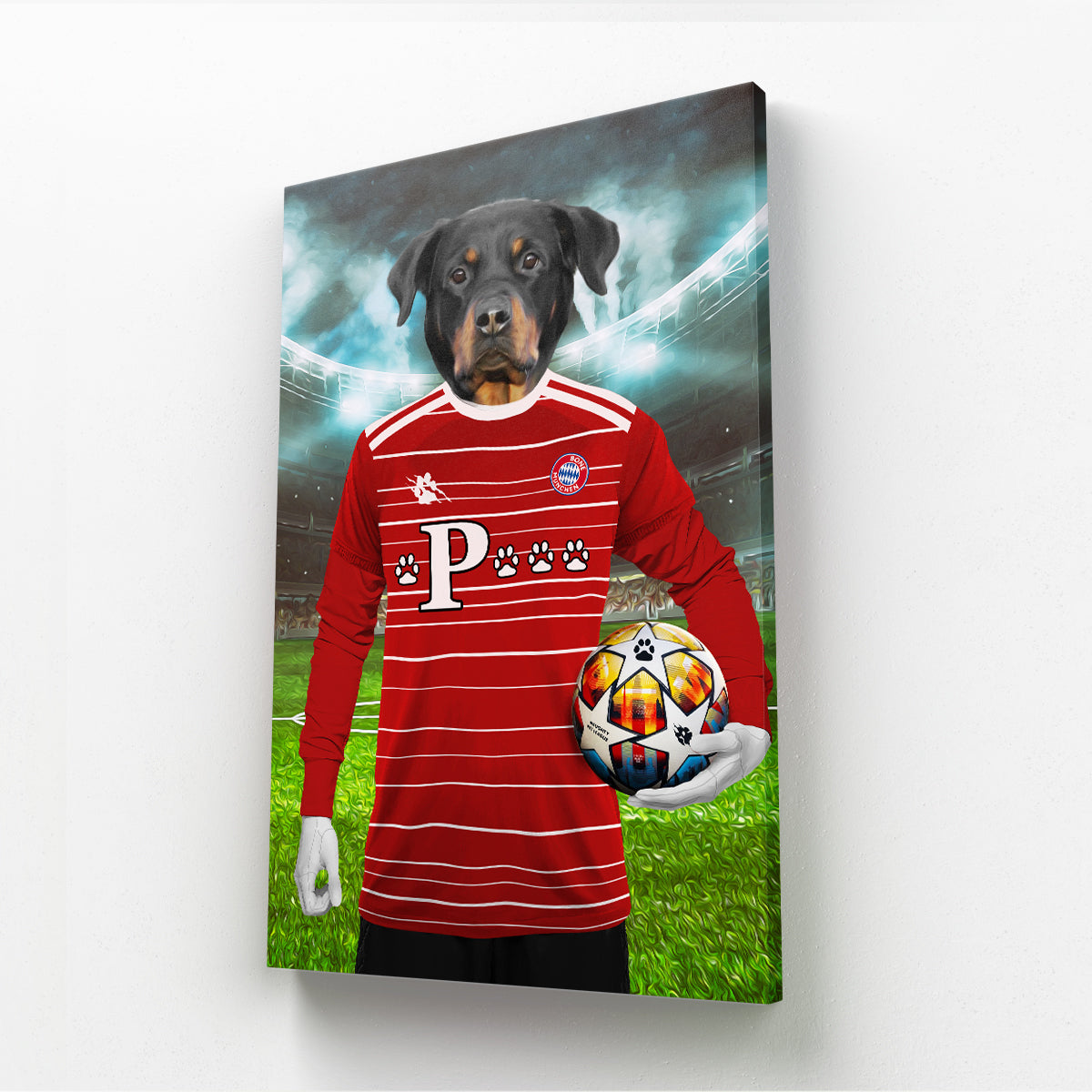 Pawyern Munich Football Club Paw & Glory, pawandglory, minimal dog art, cat picture painting, pet photo clothing, the general portrait, dog portraits as humans, digital pet paintings, pet portraits