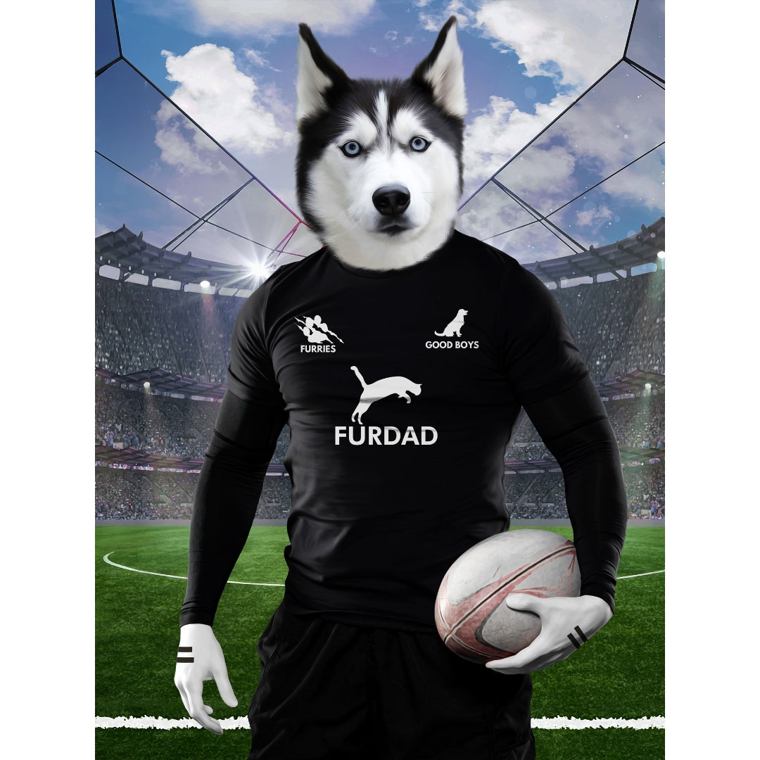 New Zealand Rugby Team: Paw & Glory, paw and glory,  painting pets, pet portraits in oils, dog portrait painting, Pet portraits, custom pet paintings