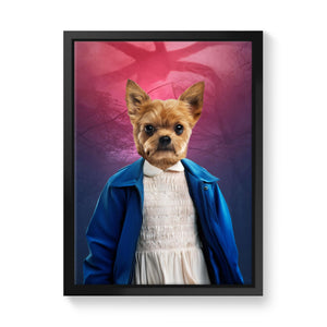 Eleven (Stranger Things Inspired): Custom Pet Canvas - Paw & Glory - #pet portraits# - #dog portraits# - #pet portraits uk#paw and glory, custom pet portrait canvas,custom dog canvas art, pet art canvas, pets painted on canvas, dog canvas wall art, personalised dog canvas