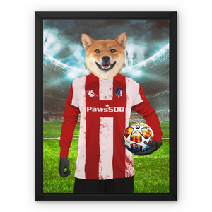 Pawtheletico Madrid Football Club Paw & Glory, paw and glory,  painting pets, pet portraits in oils, dog portrait painting, Pet portraits, custom pet paintings