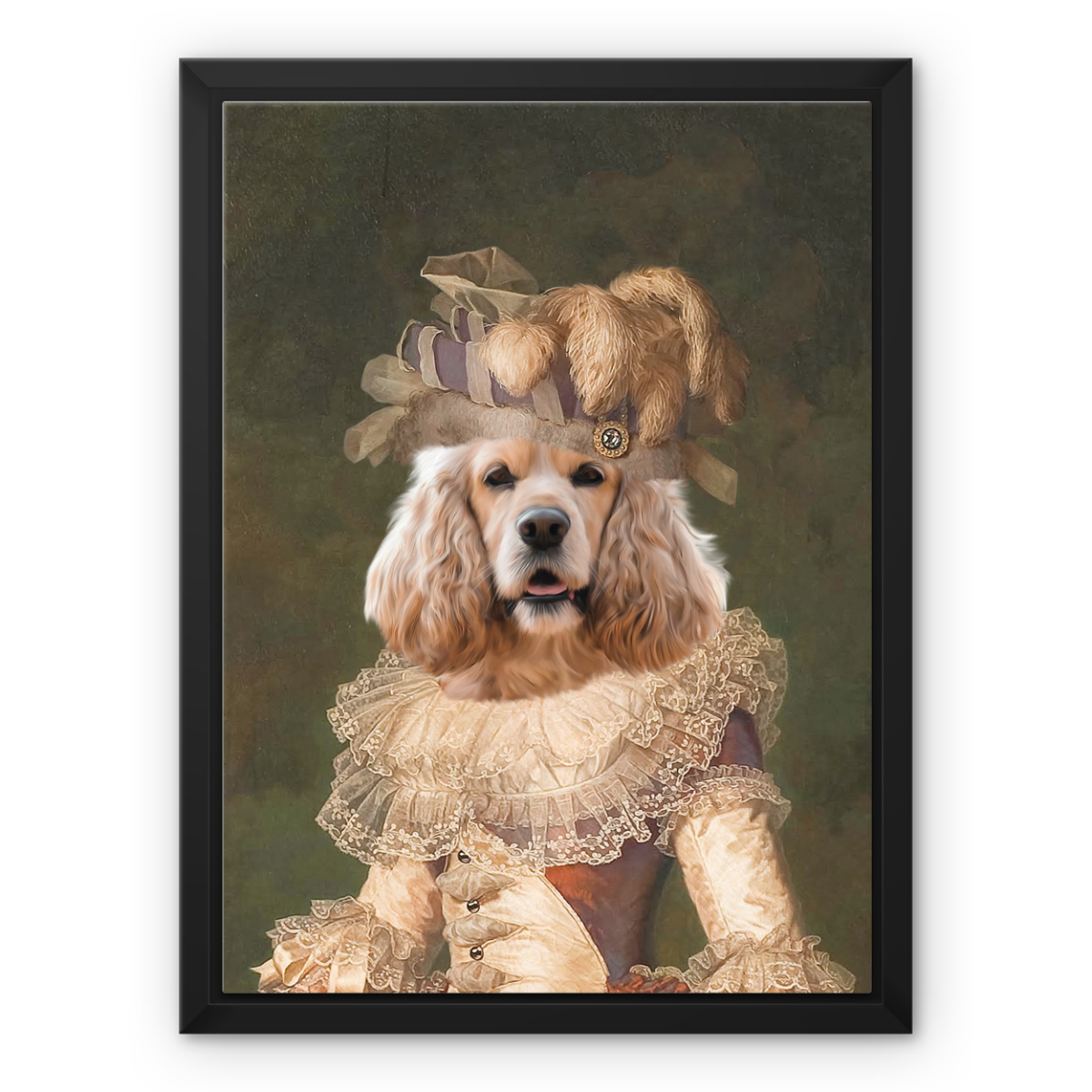 Marie Antoinette: Custom Pet Canvas, Paw & Glory,paw and glory, portrait pets, painting of pet, paw print medals, pet picture frames, dog and cat portraits, pet portrait art,