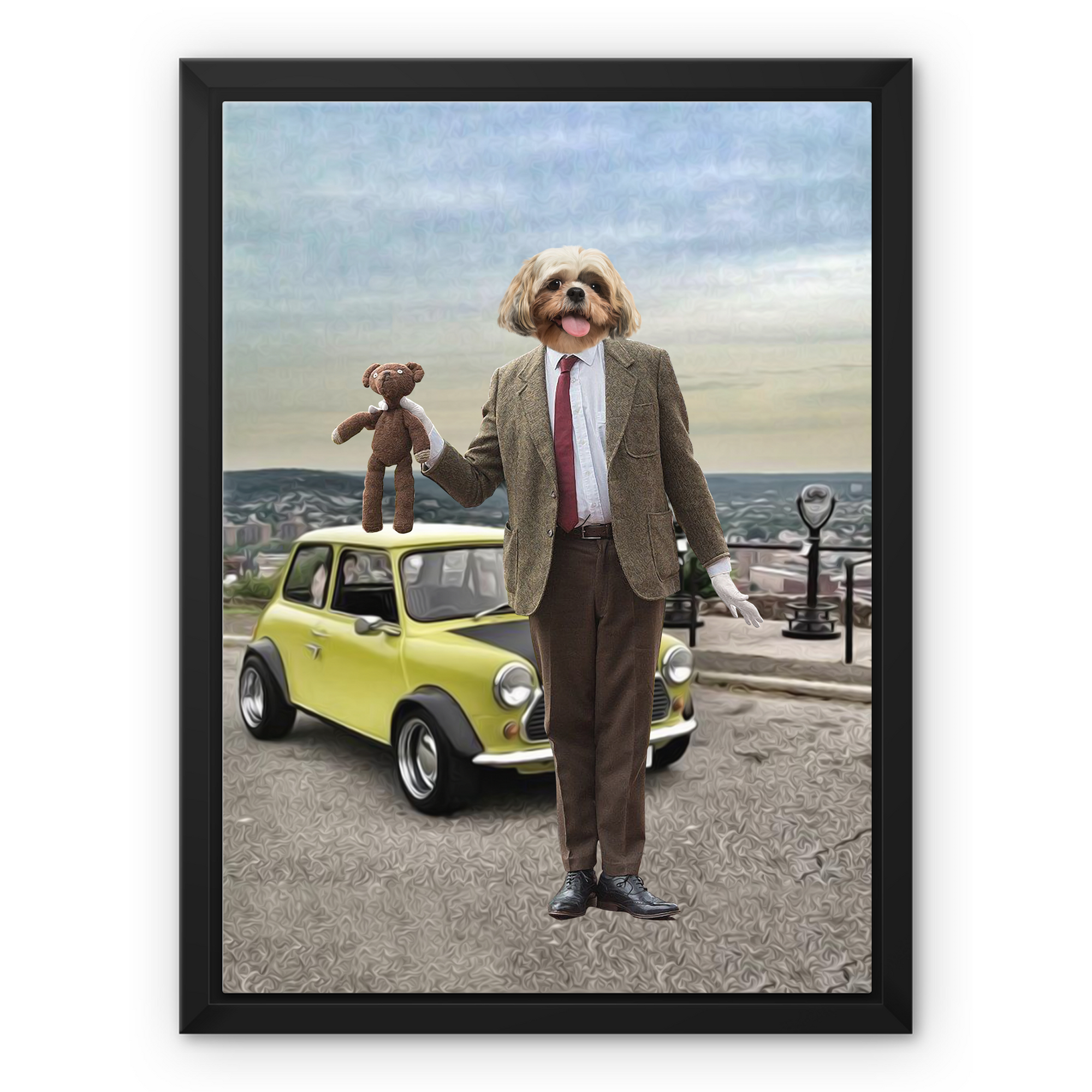Mr Bean: Custom Pet Canvas - Paw & Glory - #pet portraits# - #dog portraits# - #pet portraits uk#paw and glory, pet portraits canvas,canvas of your dog, dog canvas art, dog portrait canvas, personalized dog canvas, custom pet canvas