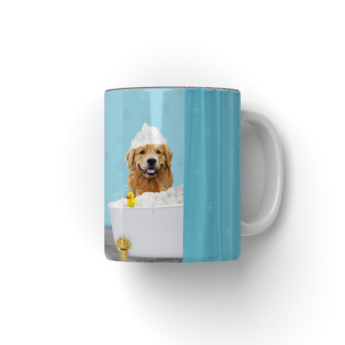 Paw & Glory, pawandglory, custom mug with dogs, personalized dog and owner mug, dog mug personalized, personalised puppy mug, Pet Portrait Mug