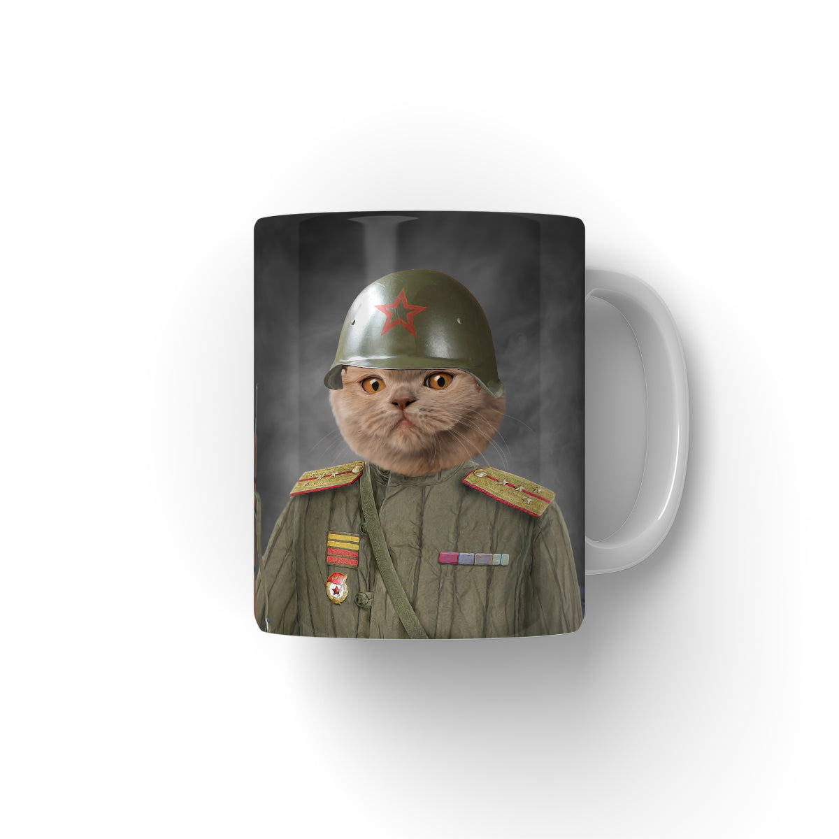 The World War Soldier: Custom Pet Coffee Mug - Paw and Glory, Mug, dog on mug, personalised dog mug, art with dog, painting of your dog