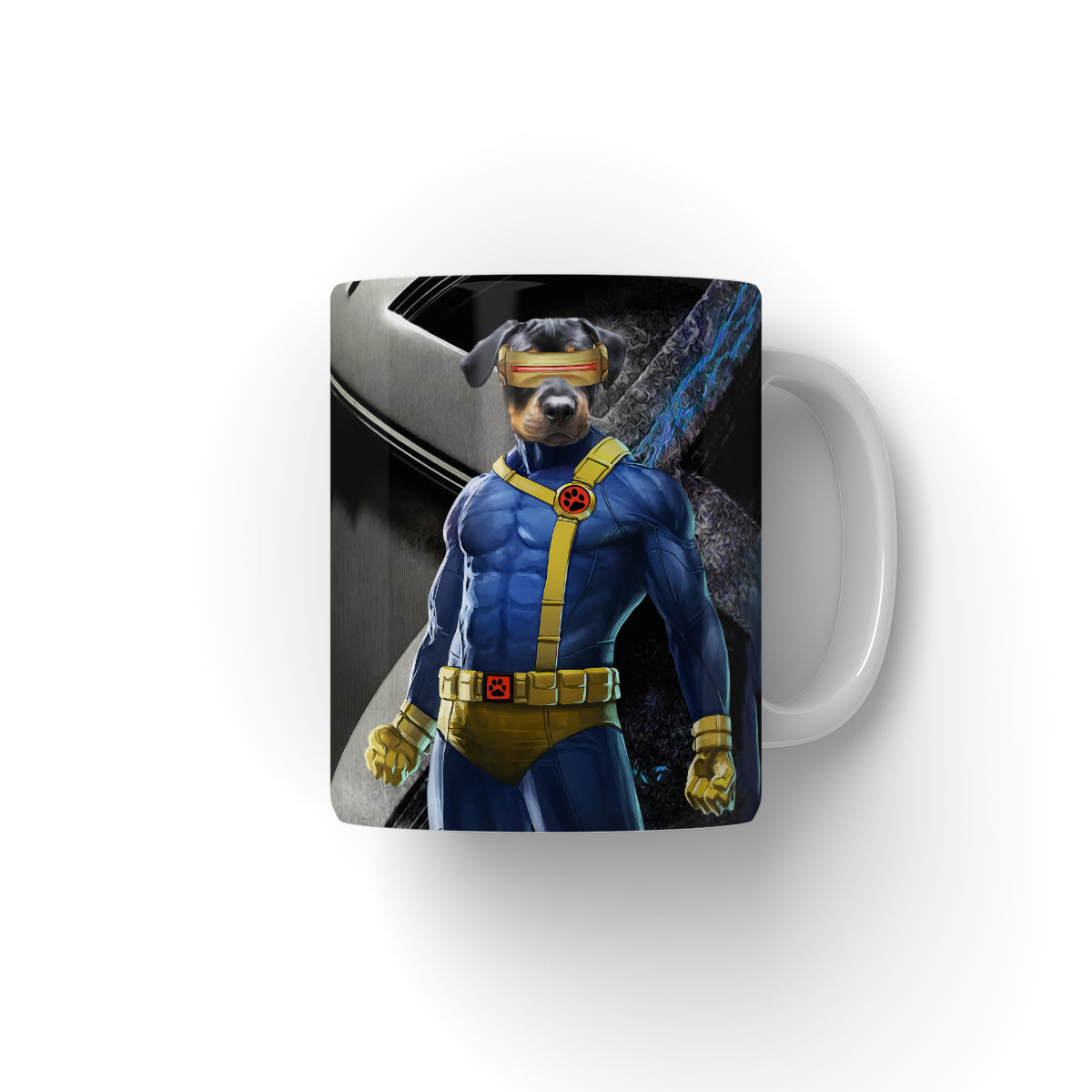 Mug, dog on mug, personalised dog mug, art with dog, painting of your dog mug, paw and glory, pawandglory