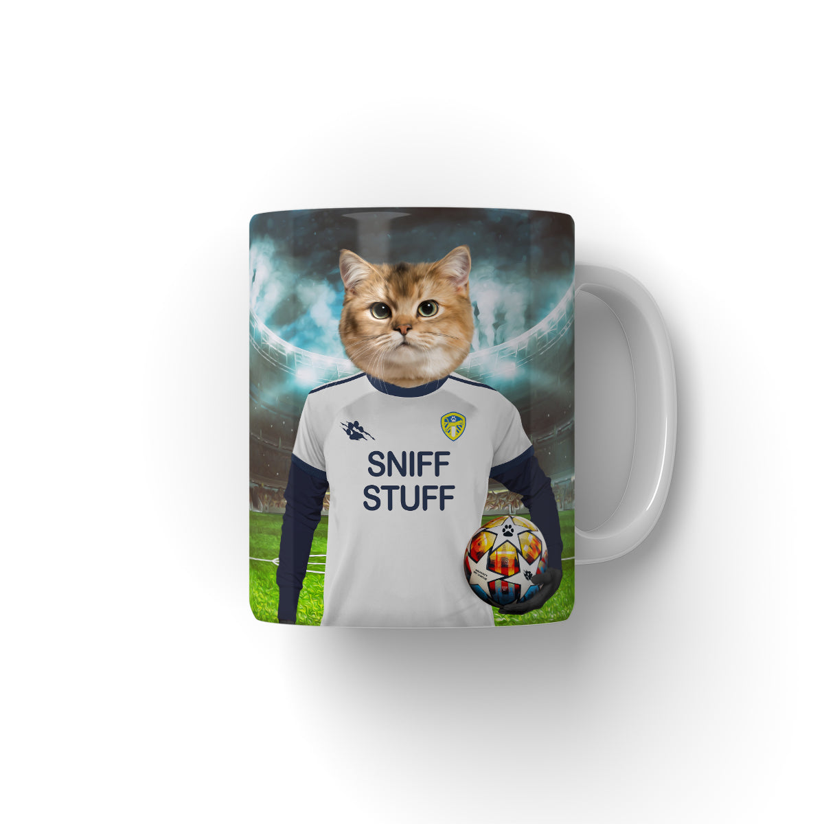 Leeds Pawnited Football Club Paw & Glory, pawandglory, personalized puppy mug, custom dog mug, personalised mugs dog, mugs with dog and owner, custom cat mug, coffee mug with dogs, Pet Portrait Mug