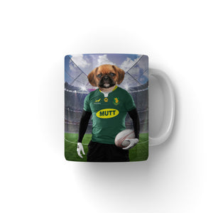 South Africa Rugby Team: Paw & Glory, pawandglory, personalized puppy mug, custom dog mug, personalised mugs dog, mugs with dog and owner, custom cat mug, coffee mug with dogs, Pet Portrait Mug