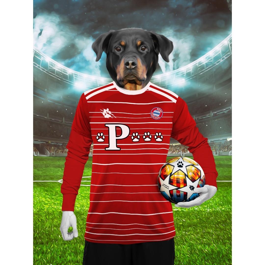 Pawyern Munich Football Club Paw & Glory, paw and glory,  painting pets, pet portraits in oils, dog portrait painting, Pet portraits, custom pet paintings