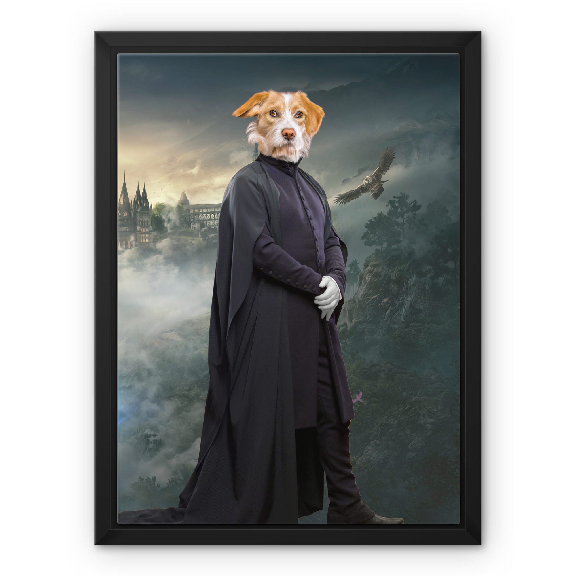 Professor Snape (Harry Potter Inspired): Custom Pet Canvas - Paw & Glory - #pet portraits# - #dog portraits# - #pet portraits uk#pawandglory, pet art canvas,pet on a canvas, personalized pet canvas art, dog photo on canvas, pet canvas print, pet photo canvas