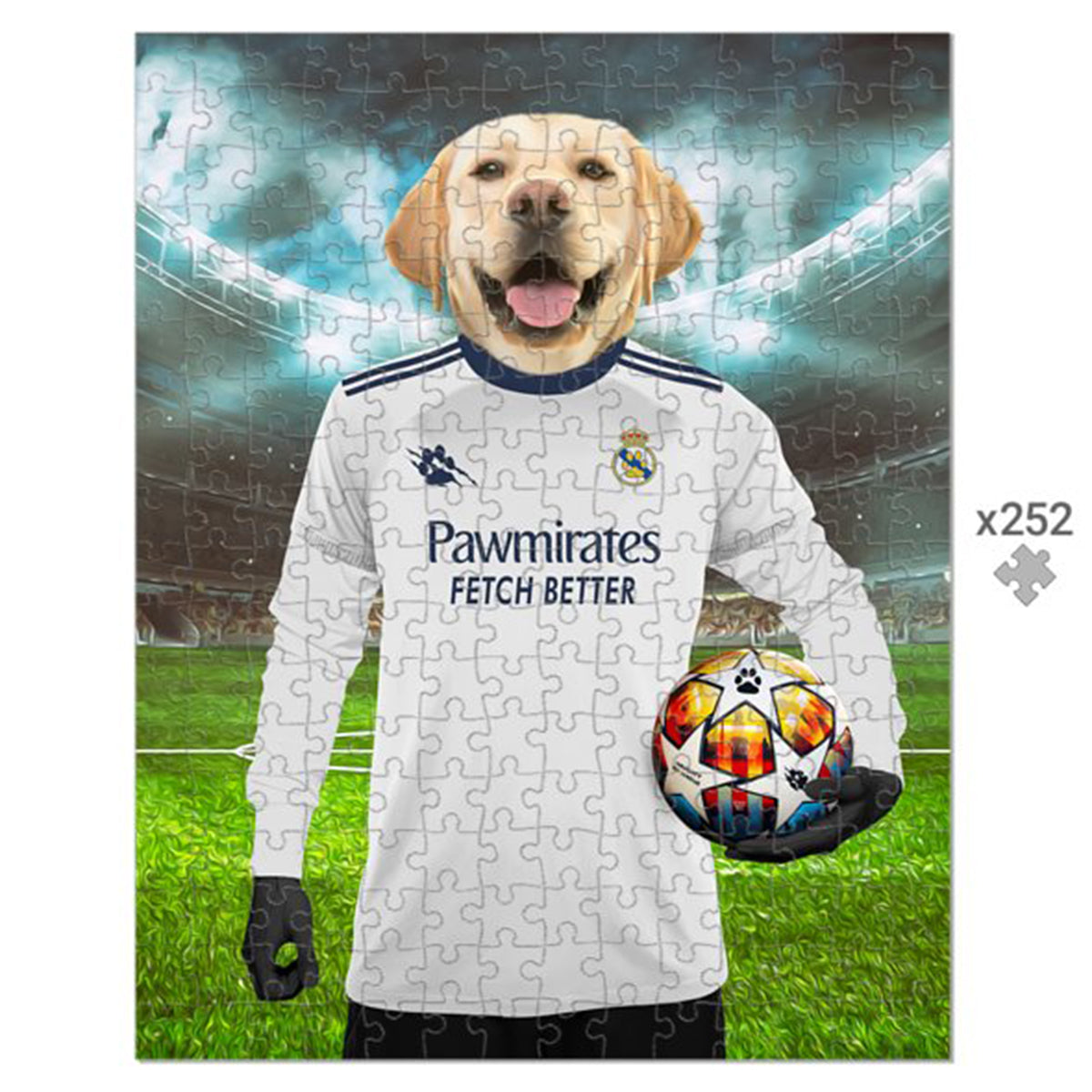 Real Pawdrid Football Club Paw & Glory, paw and glory, best dog artists, aristocrat dog painting, dog drawing from photo, pet portraits leeds, dog portrait background colors, drawing dog portraits, pet portrait