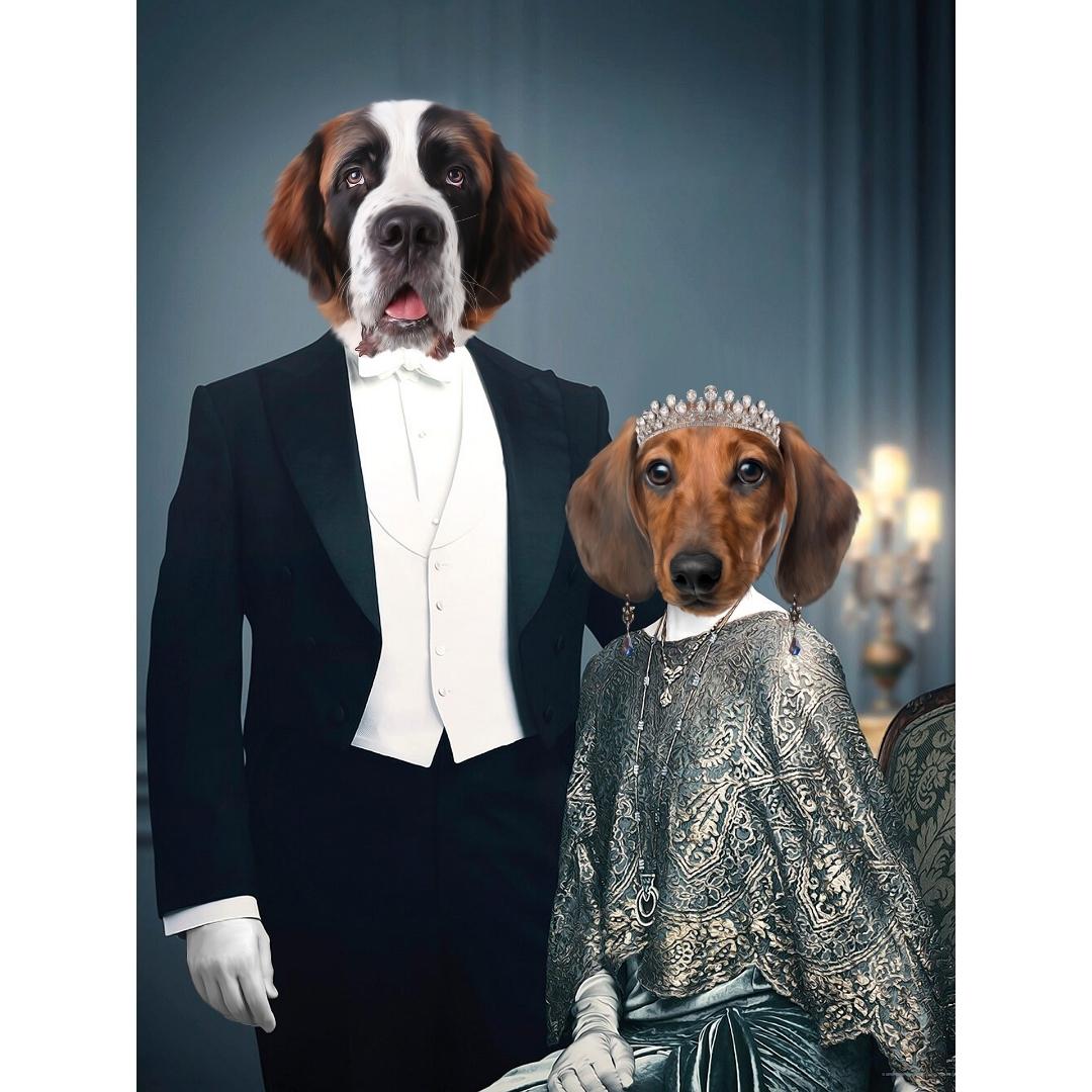 Robert & Cora (Downton Abbey Inspired): Custom Pet Phone Case , Paw & Glory, paw and glory, pet portrait by, canvas pet photos, crown and paw alternative, personalized dog products, dog portrait company, pet photos on canvas