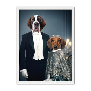 Robert & Cora (Downton Abbey Inspired): Custom Pet Portrait , Paw & Glory, paw and glory, posh pet portraits, painting pet portraits, picture pet, west and willow, portrait pets, painting of pet, paw print medals,