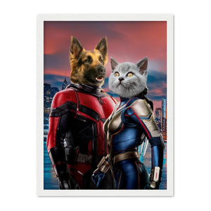 The Antman & The Wasp: Custom Pet Portrait - Paw & Glory, paw and glory, pictures for pets, custom pet paintings, dog portrait painting, funny dog paintings, dog portrait painting, the general portrait, pet portraits