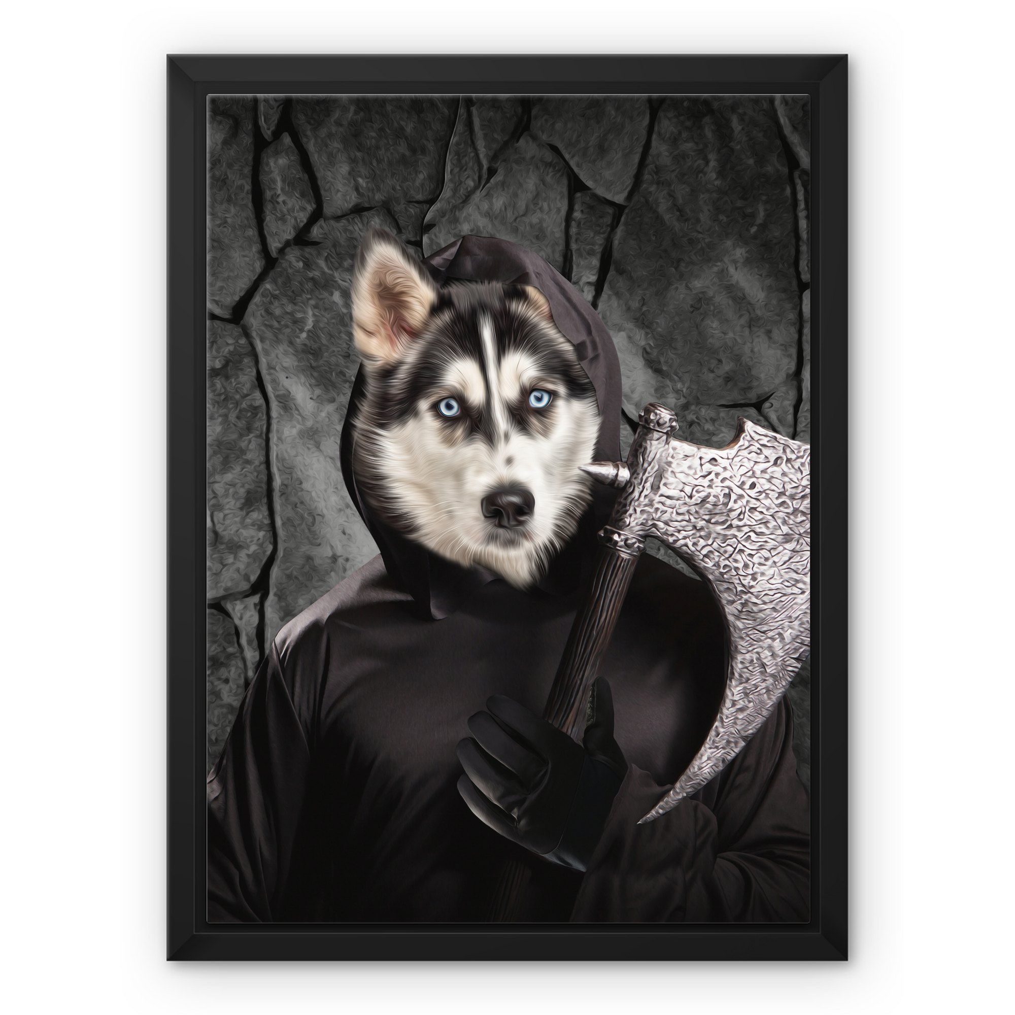 The Bark Reaper: Custom Pet Canvas - Paw & Glory - #pet portraits# - #dog portraits# - #pet portraits uk#paw & glory, pet portraits canvas,canvas dog carrier, my pet canvas , pet custom canvas, pet on canvas uk, pet canvas portrait