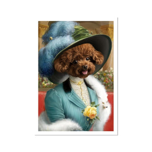 The Bluebell: Custom Pet Portrait - Paw & Glory, pawandglory, personalized pet and owner canvas, dog portraits as humans, custom pet painting, admiral dog portrait, drawing dog portraits, pet portrait
