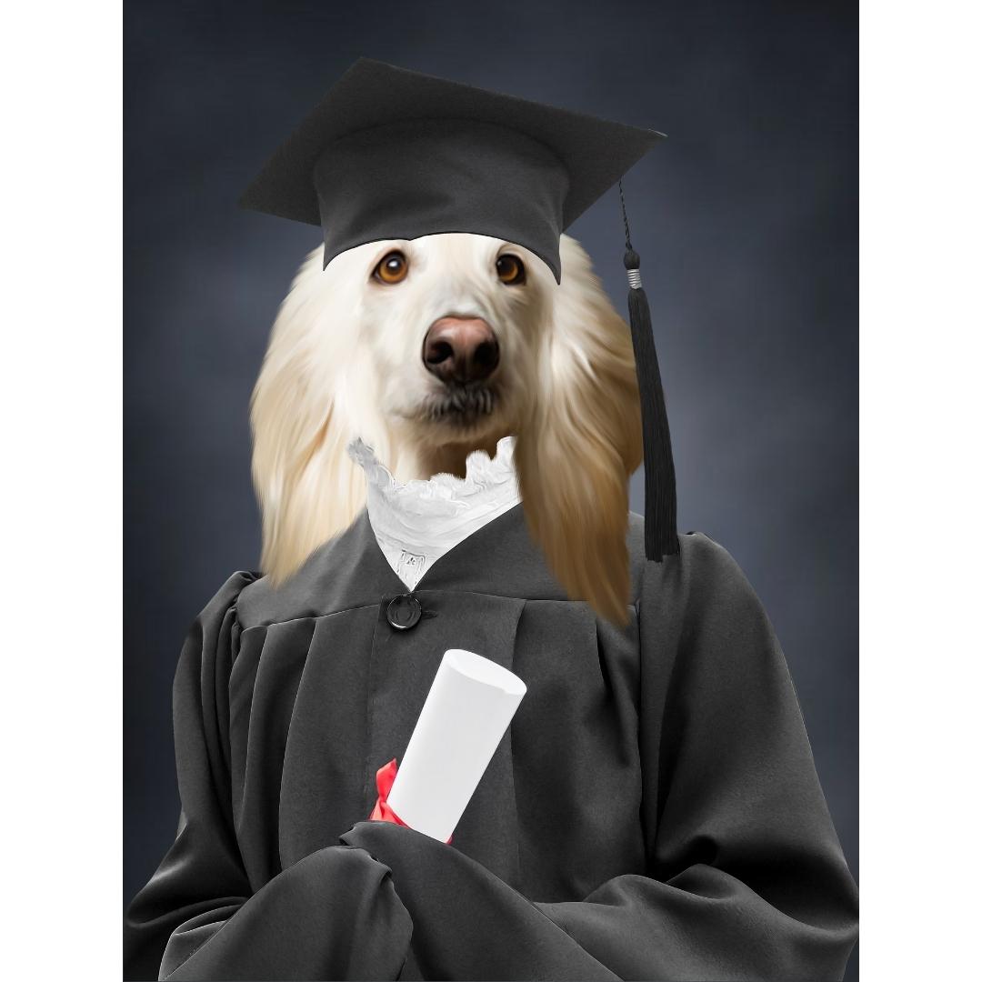 The Female Graduate: Custom Digital Download Pet Portrait
