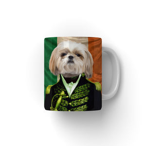 The General Irish Flag Edition: Custom Pet Mug - Paw & Glory - #pet portraits# - #dog portraits# - #pet portraits uk#paw and glory, custom pet portrait Mug,dog face mug, coffee mug prints, personalised dog mug, coffee mug for her, your dog on a mug