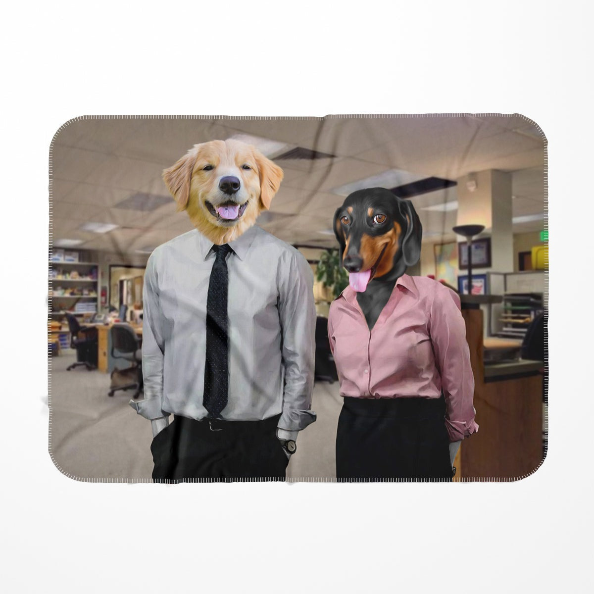 The Jim & Pam (The Office Inspired): Custom Pet Blanket