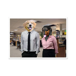 The Jim & Pam (The Office Inspired): Custom Pet Portrait