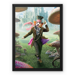 The Mad Hatter: Custom Pet Canvas - Paw and Glory, personalised pet portrait canvas, dog picture on canvas, pet photo canvas, custom pet portraits canvas, pet portraits on canvas