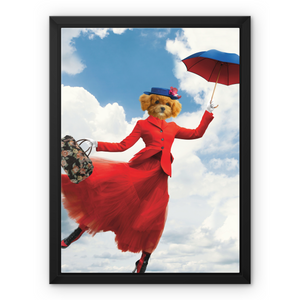 The Mary Poppins: Custom Pet Canvas - dog art canvas, dog canvas print, dog canvas painting, paw and glory, pet canvas portrait, pet canvas uk, canvas pet photos, pet photo canvas, pet painting from photo