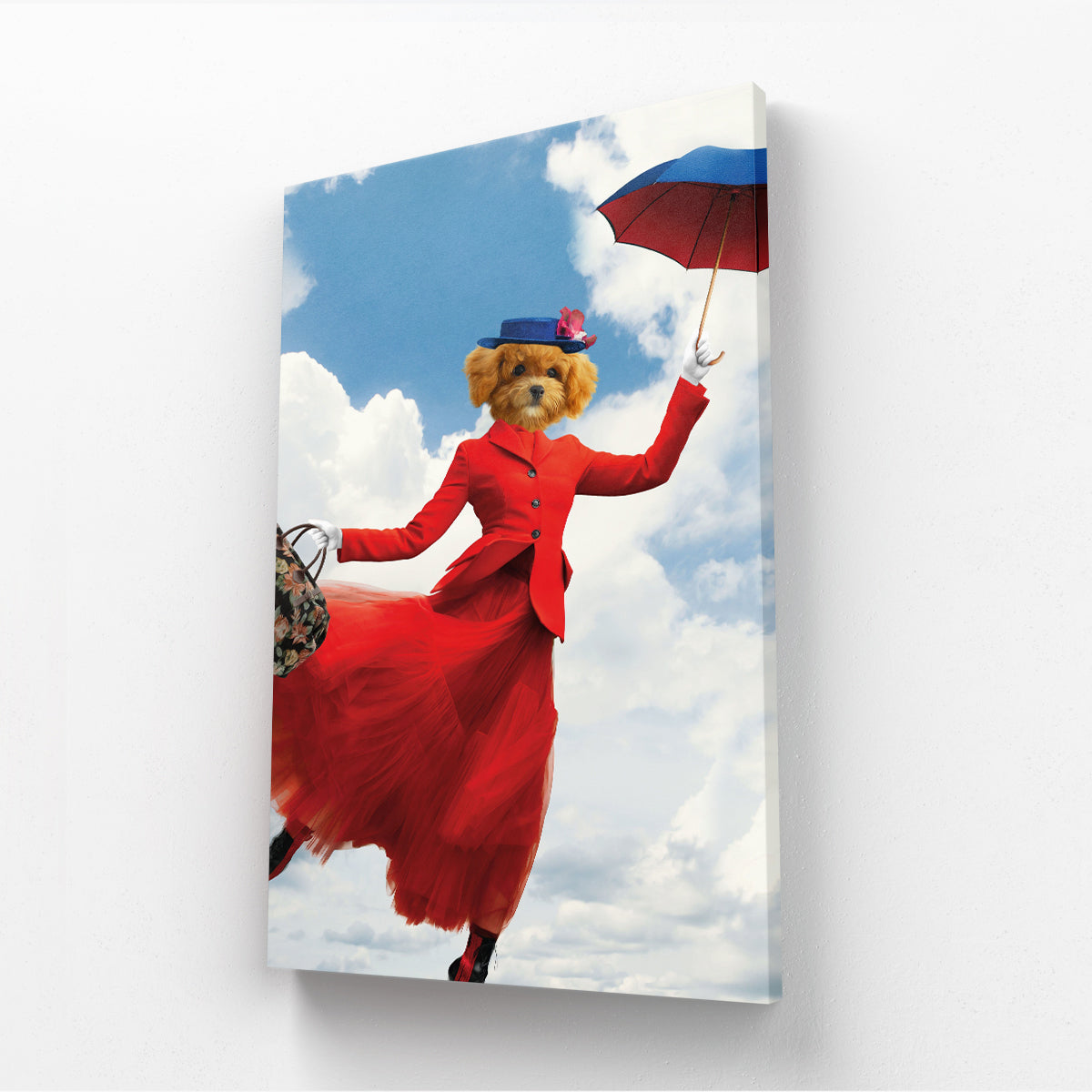 The Mary Poppins: Custom Pet Canvas - Paw and Glory, personalised pet portrait canvas, dog picture on canvas, pet photo canvas, custom pet portraits canvas, pet portraits on canvas, pet painting from photo, canvas pet photos, dog on canvas, canvas pet prints